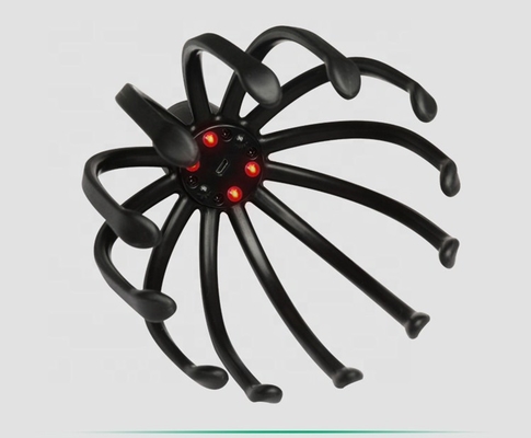 Massaggiatore capelluto con artiglio di polpo nero Massaggiatore capelluto elettrico di polpo portatile