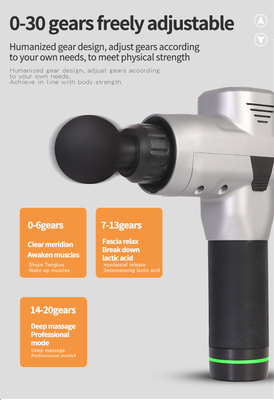 Ammiratori del fitness pistola di massaggio elettrica portatile schermo LCD touch