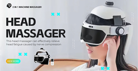 Casco per massaggi con 3 modalità per migliorare la circolazione