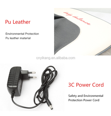 Cuscino Shiatsu in cuoio PU massaggiatore cuscino per collo vibrante con spegnimento automatico