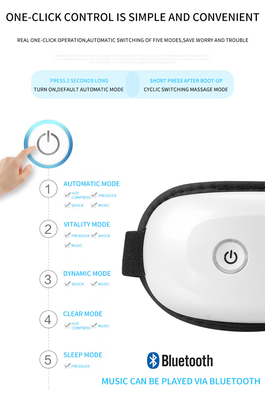 2 ore tempo di utilizzo massaggiatore oculare con funzione Bluetooth e 3 modalità di massaggio