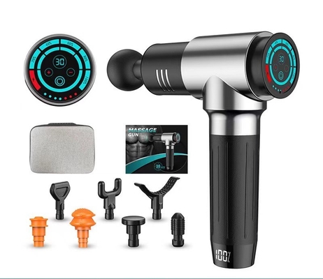 schermo LCD a tocco pistola da massaggio leggera in fibra di carbonio con durata della batteria estesa 9,8 x 7,9 x 2,4 pollici