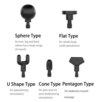9.8 x 7.9 x 2.4 pollici nero Vibrating Massager Gun Soluzione di recupero muscolare professionale