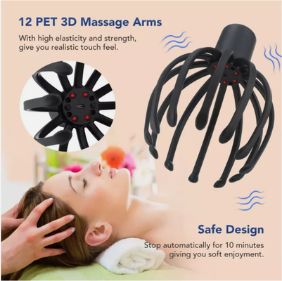 Massaggiatore elettrico per la pelle con artigli di polpo per alleviare lo stress e aumentare la circolazione sanguigna Contenuto del pacchetto 1 massaggiatore per la testa