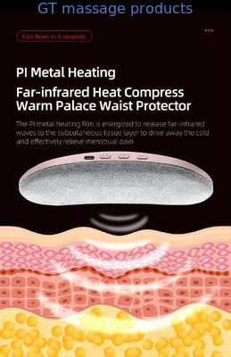Fascia per massaggio riscaldante mestruale rosa - Cuscinetto per il sollievo dal dolore addominale con display digitale per donne