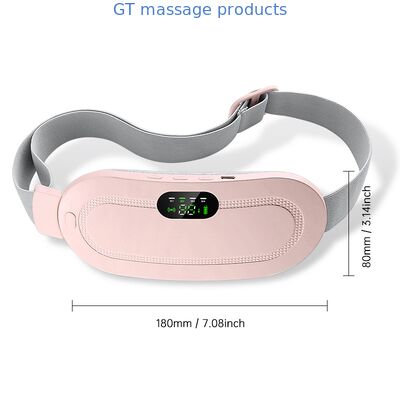 Cintura di soccorso ai crampi mestruali per donne - Panno di riscaldamento e massaggio rosa con display digitale